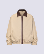 BEIGE BROWN LINED JACKET