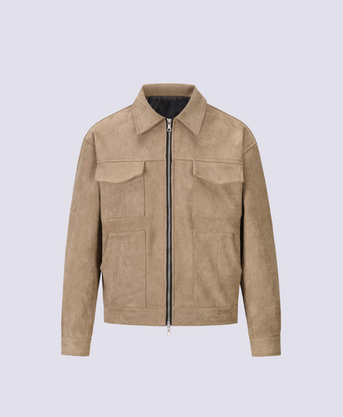 BEIGE SUEDE JACKET